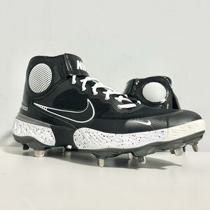 Nike Alpha Huarache Elite 3 Mid “Black White” Men’s Size 12.5 Baseball Cleats